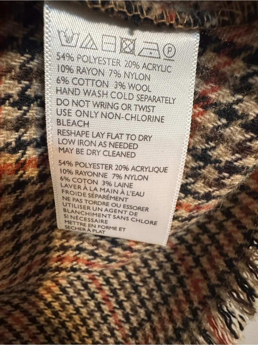 Urban Outfitters Y2K tweed pattern faux wrap skirt Women's Small